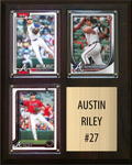 Austin Riley Atlanta Braves Fan Gift Plaque 8x10 3 Cards Topps, Bowman 2024 2025 2026
