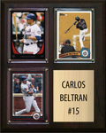 Carlos Beltran New York Mets Hall of Fame Fan Gift Plaque 8x10 3 Cards Topps, Bowman 2024 2025 2026