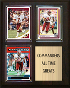 Washington Commanders All-Time Greats Fan Cave Plaque 8x10 3 Cards Joe Theismann Art Monk Darrell Green