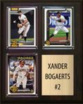 Xander Bogaerts San Diego Padres Fan Gift Plaque 8x10 3 Cards Topps, Bowman 2024 2025 2026