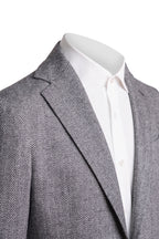 Sartorio Herringbone Virgin Wool-Silk-Cotton Sport Jacket