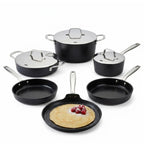 Ceramic Nonstick Cookware Set with Pancake Pan, 9-Piece