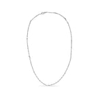 14K White Gold Bezel Set 1.00 Cttw Diamond 11 Station Necklace
