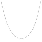 14K White Gold 1/2 Cttw Diamond Bezel Station Paperclip Chain Necklace (H-I Color, SI1-SI2 Clarity) - 18"