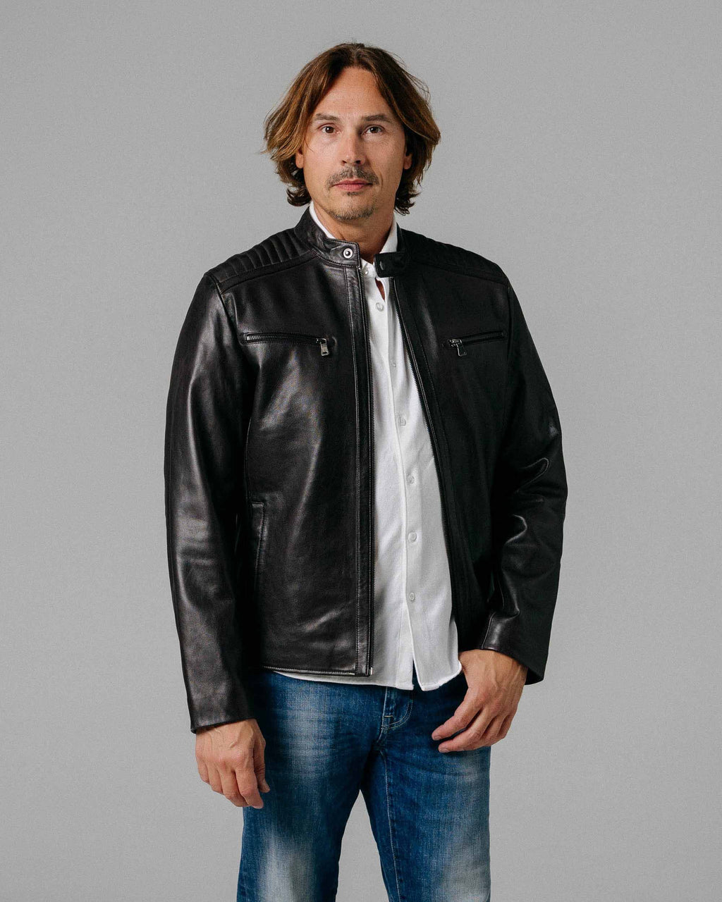 Hobbs | Men's Leather Motorcycle Jacket