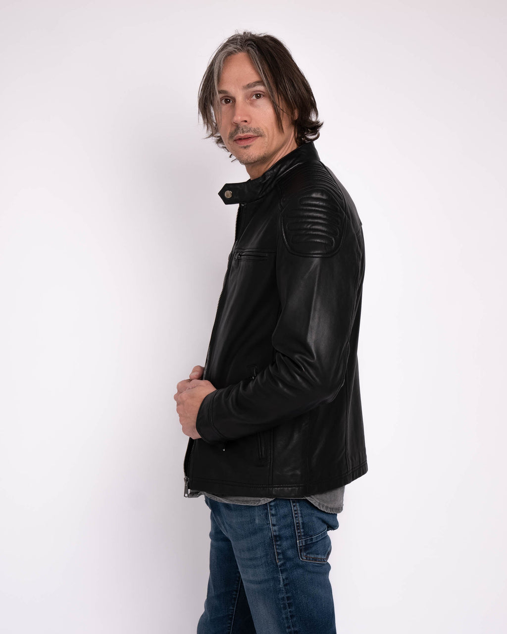 Hobbs | Men's Leather Motorcycle Jacket