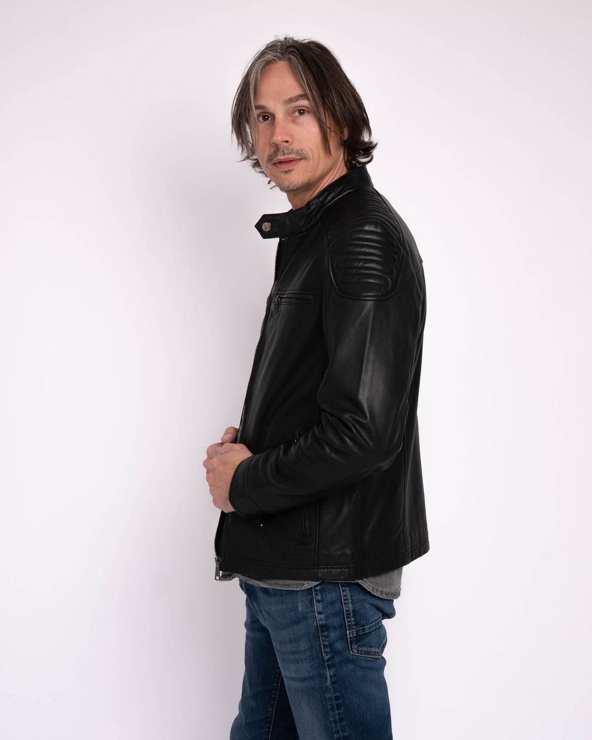 Hobbs | Men's Leather Motorcycle Jacket