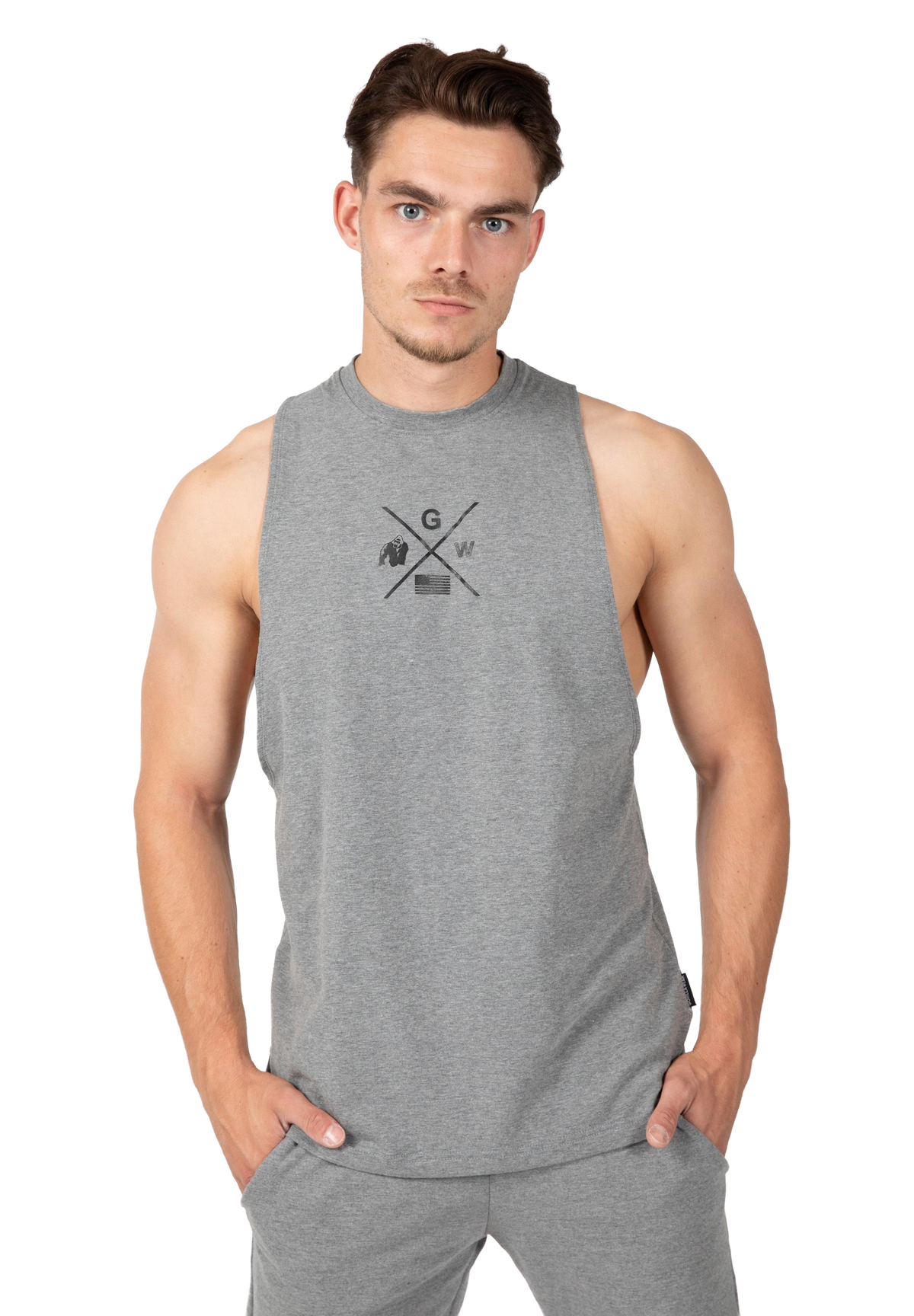 Cisco Drop Armhole Tank Top - Gray/Black