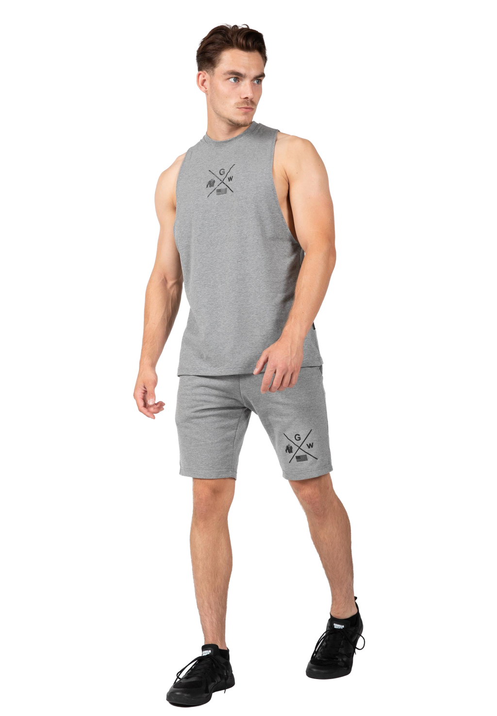 Cisco Drop Armhole Tank Top - Gray/Black