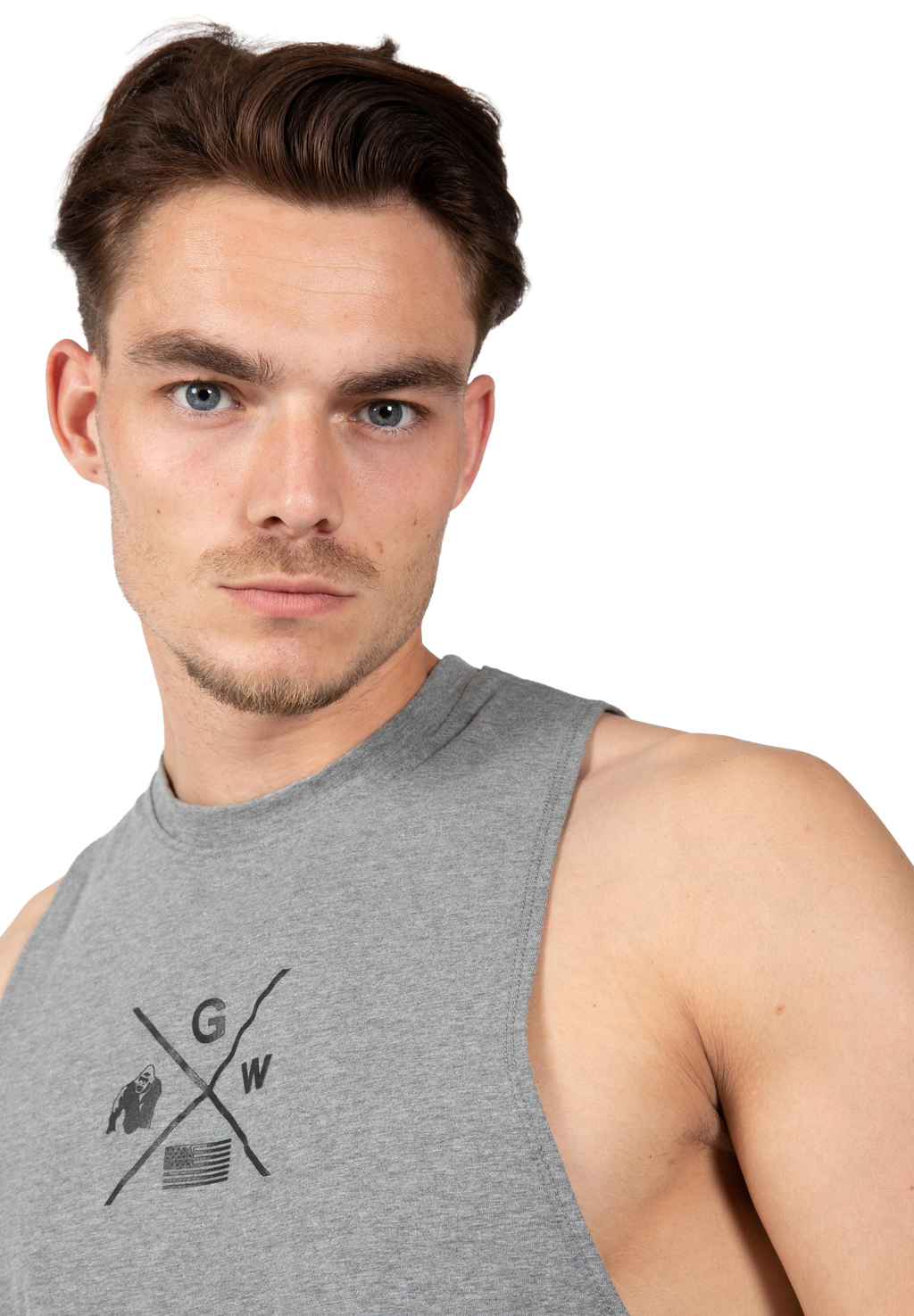 Cisco Drop Armhole Tank Top - Gray/Black