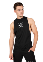 Cisco Drop Armhole Tank Top - Black/White