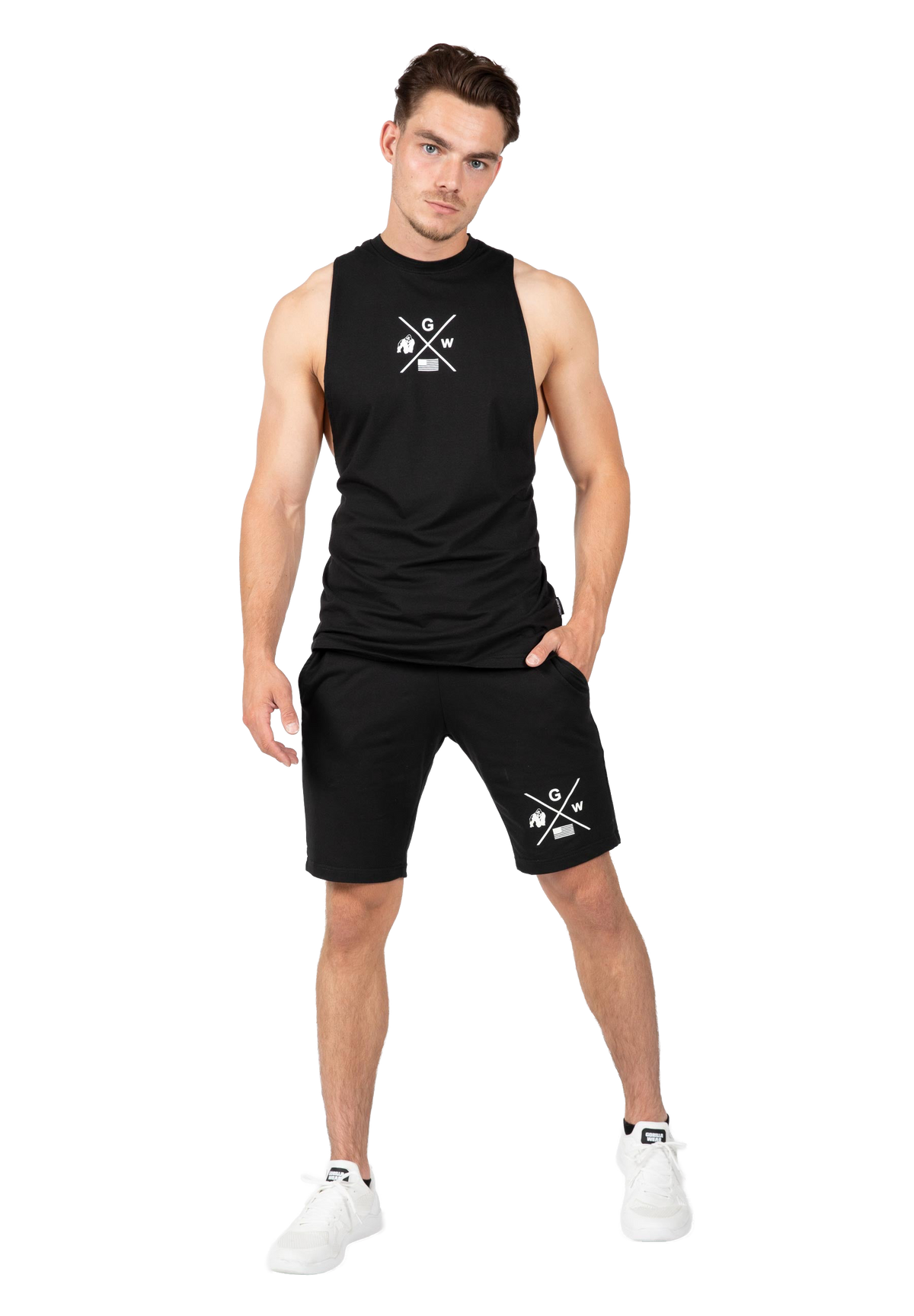Cisco Drop Armhole Tank Top - Black/White