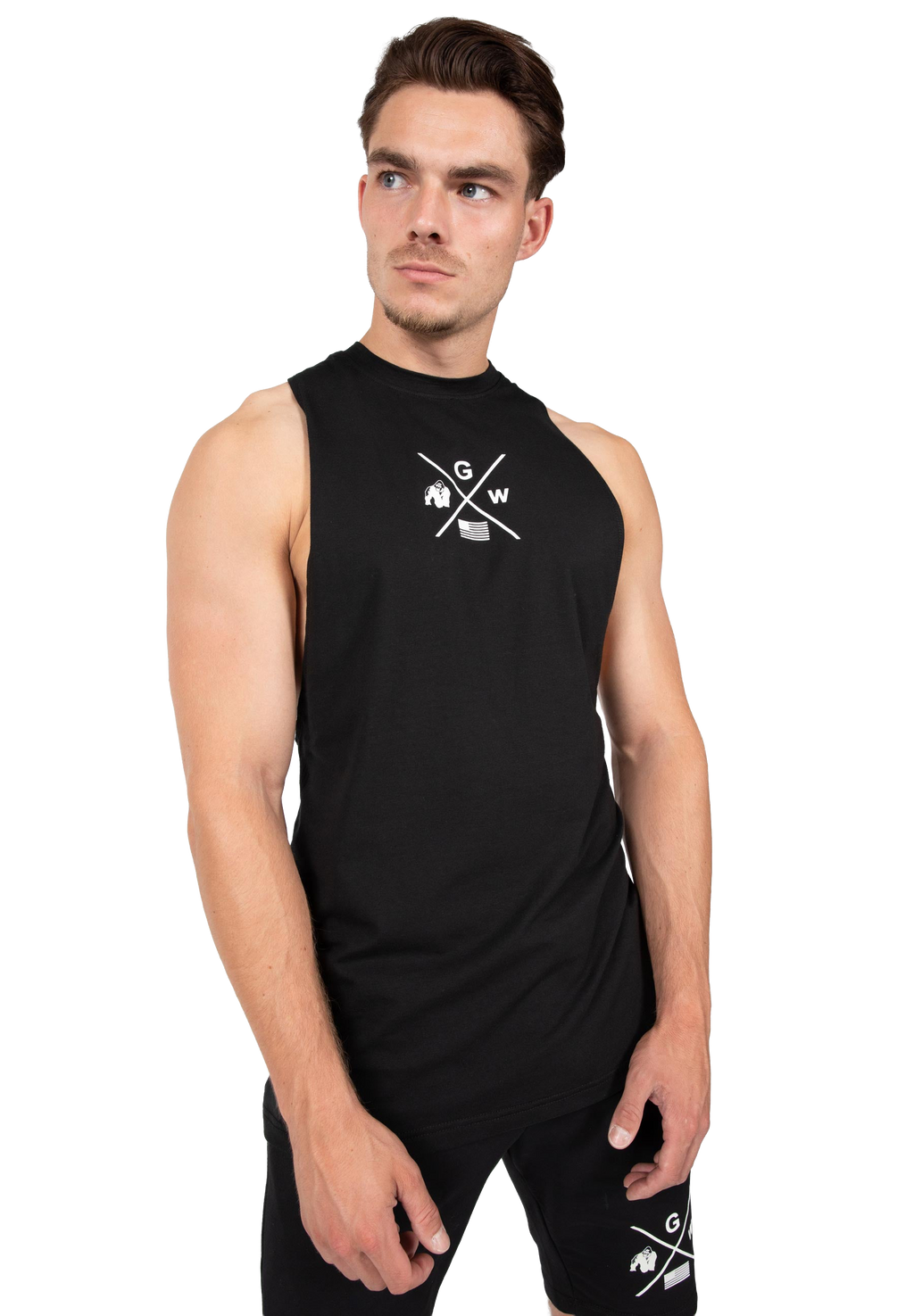 Cisco Drop Armhole Tank Top - Black/White