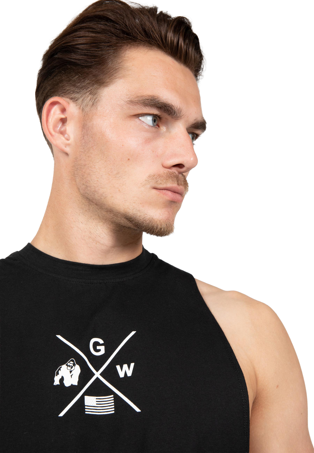 Cisco Drop Armhole Tank Top - Black/White