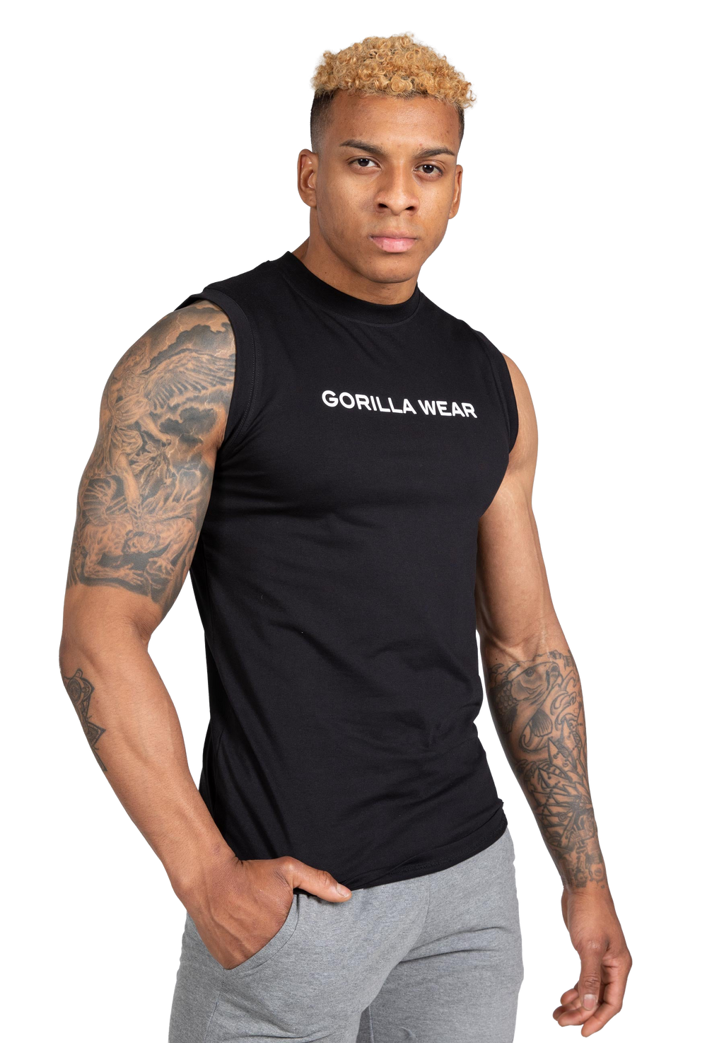 Sorrento Sleeveless T-Shirt - Black