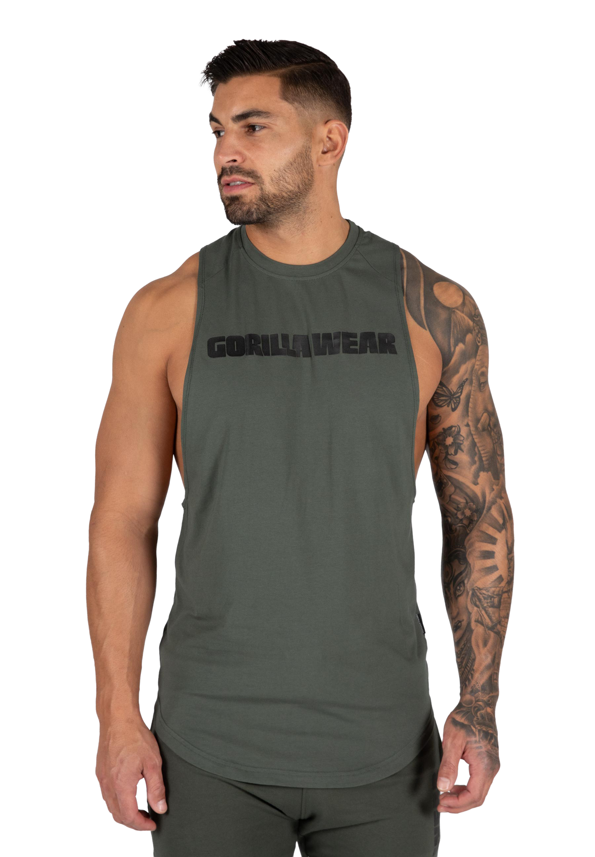 Milo Drop Armhole Tank Top - Green