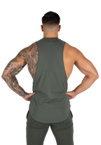 Milo Drop Armhole Tank Top - Green