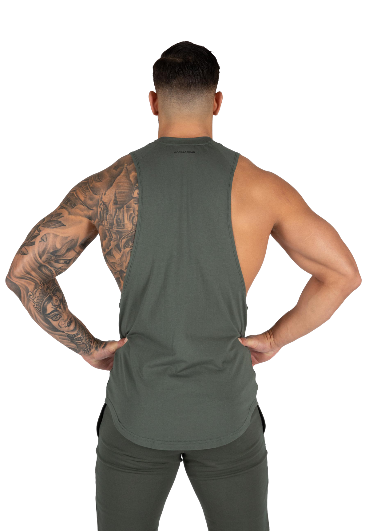 Milo Drop Armhole Tank Top - Green
