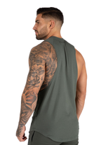 Milo Drop Armhole Tank Top - Green