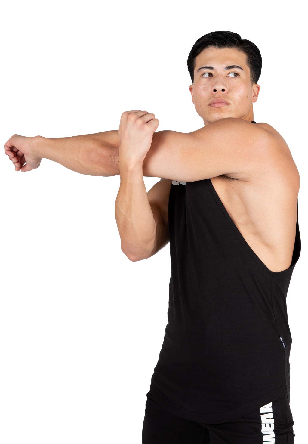 Milo Drop Armhole Tank Top - Black
