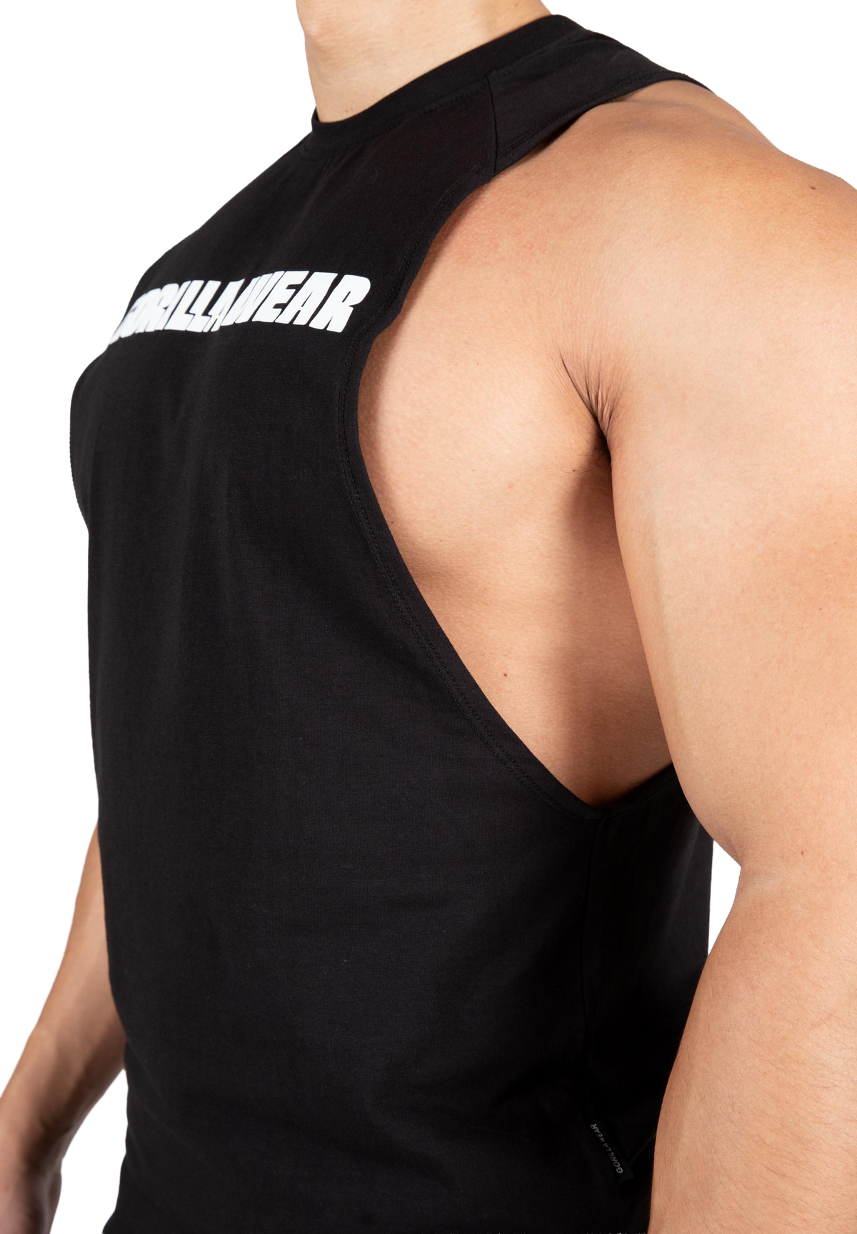 Milo Drop Armhole Tank Top - Black