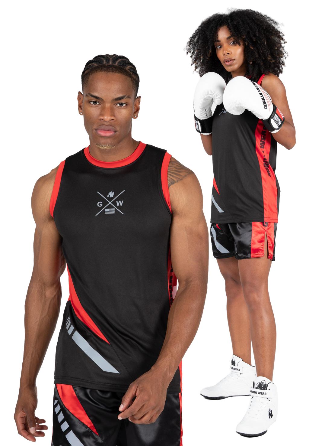 Hornell Tank Top - Black/Red - Unisex