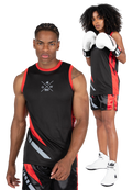 Hornell Tank Top - Black/Red - Unisex