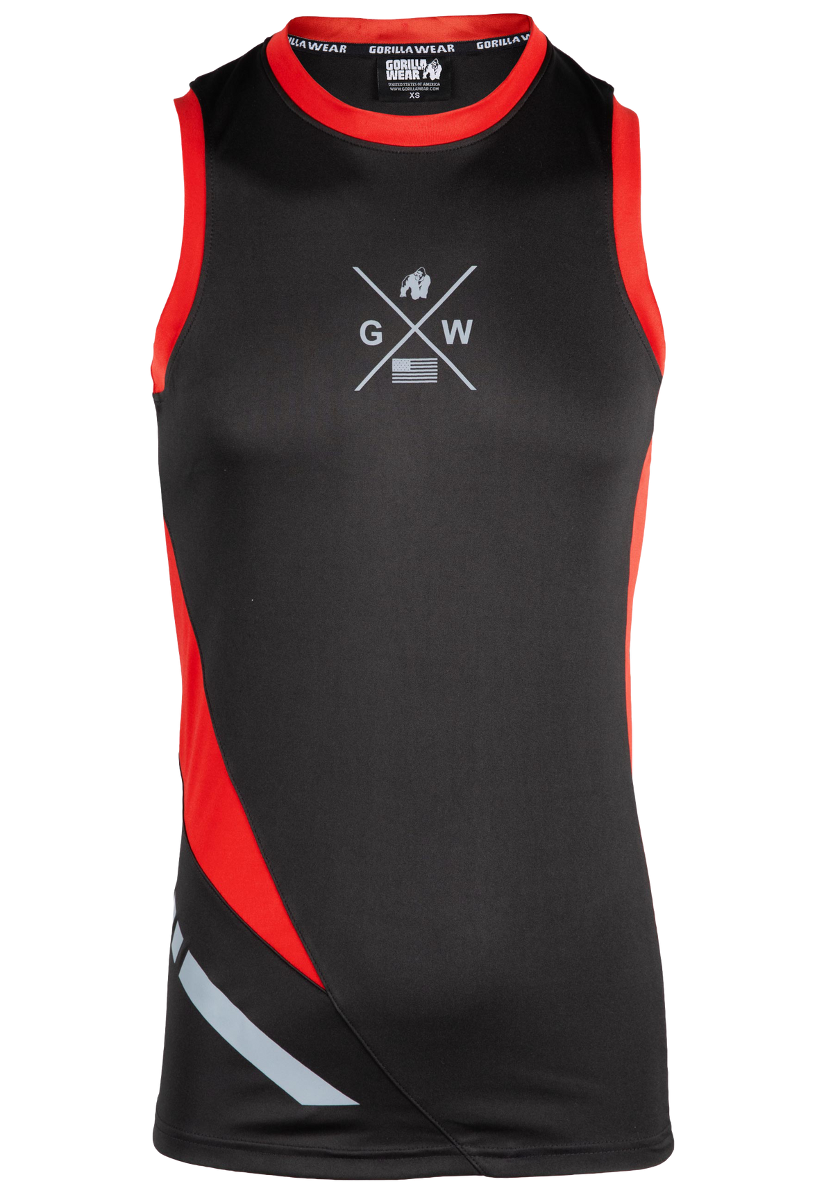Hornell Tank Top - Black/Red - Unisex