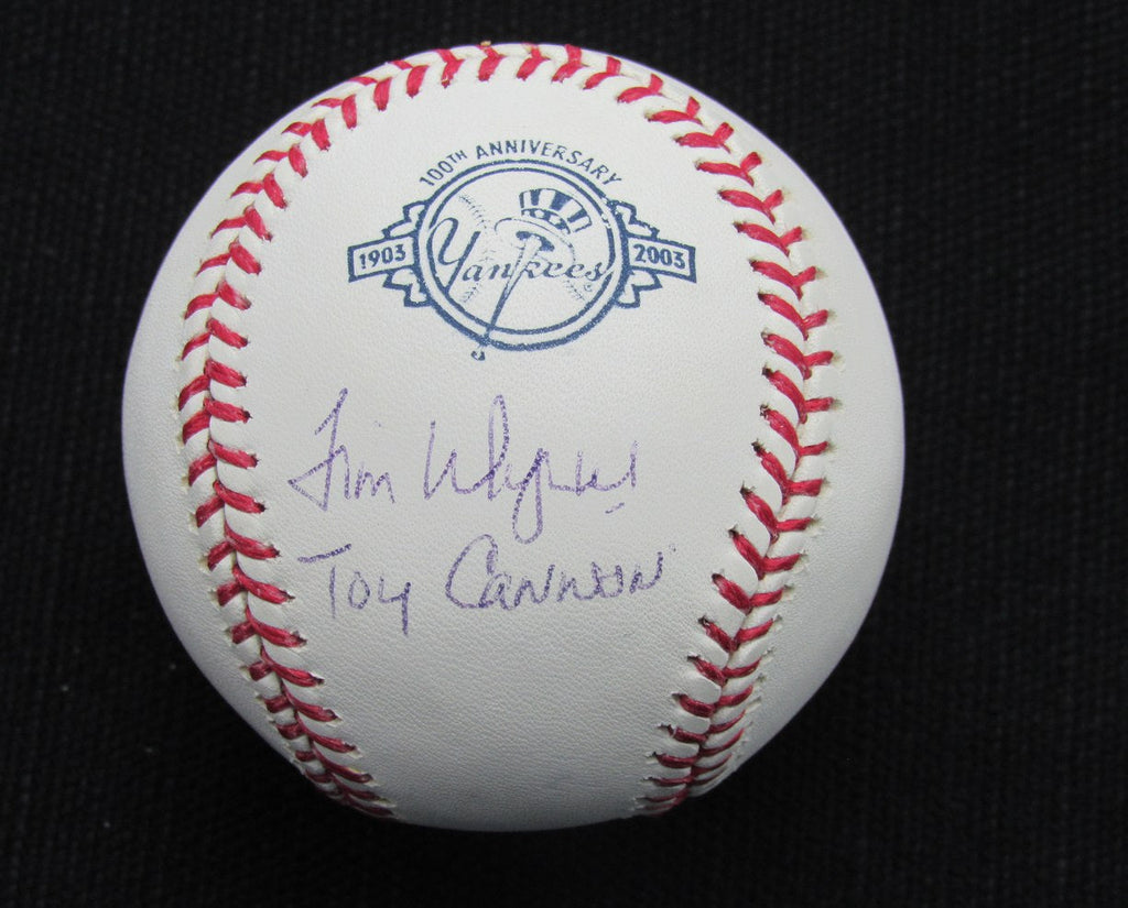 Jimmy Wynn Signed/Auto Yankees 100th OML Baseball TRI-STAR Inscr 187147