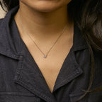 14K Yellow Gold Diamond Accent "A-Z" Initial Script Style Pendant Necklace