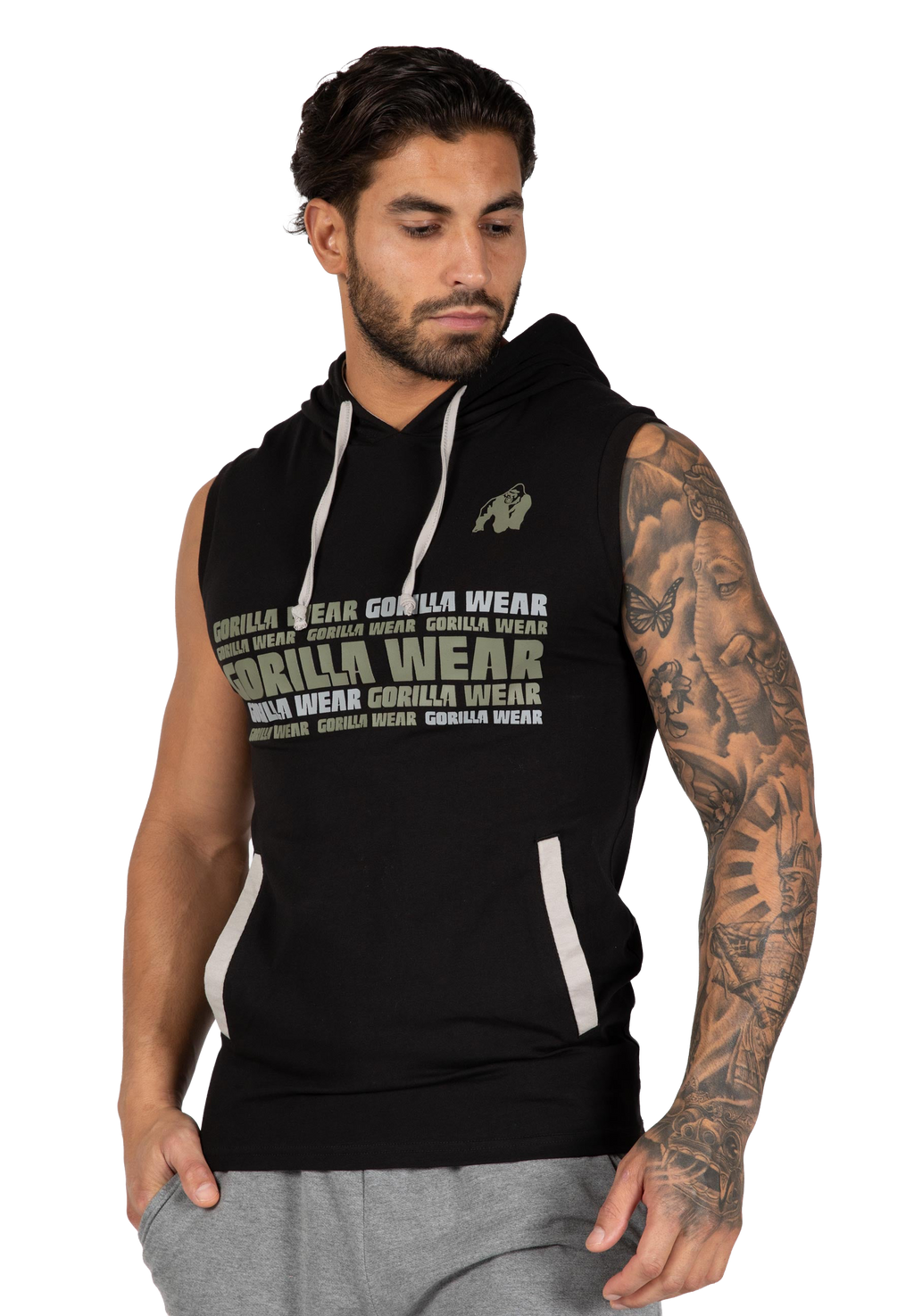 Melbourne S/L Hooded T-shirt - Black