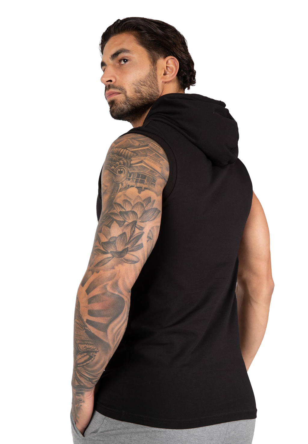Melbourne S/L Hooded T-shirt - Black