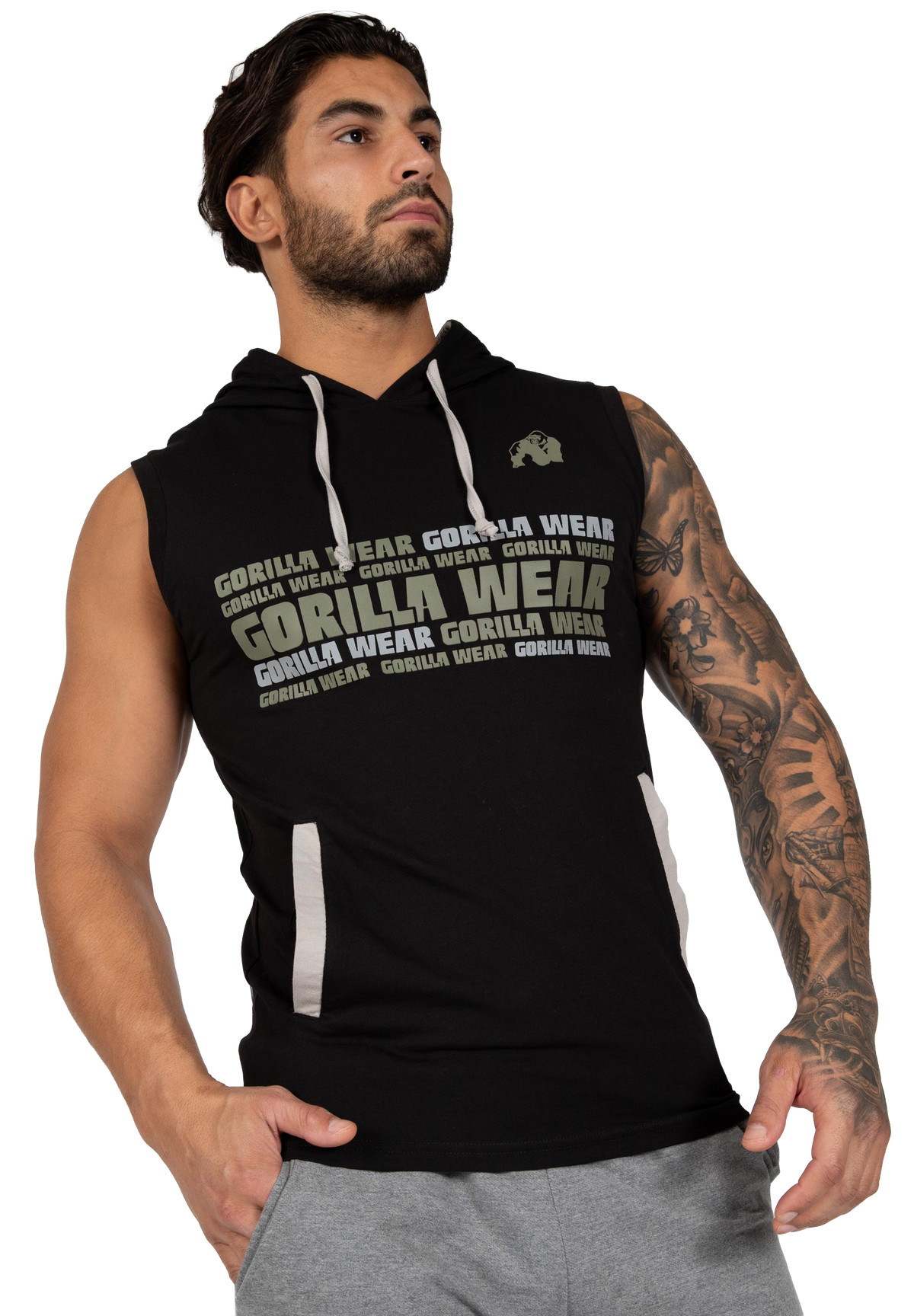 Melbourne S/L Hooded T-shirt - Black