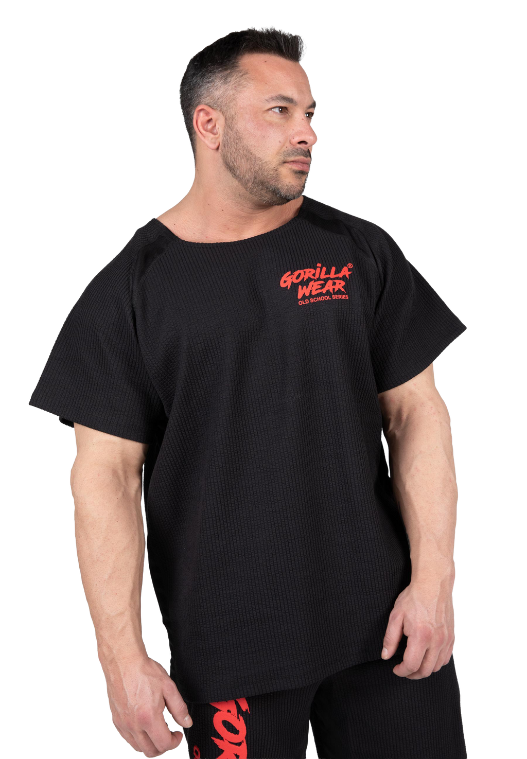 Augustine Old School Workout Top - Black/Red