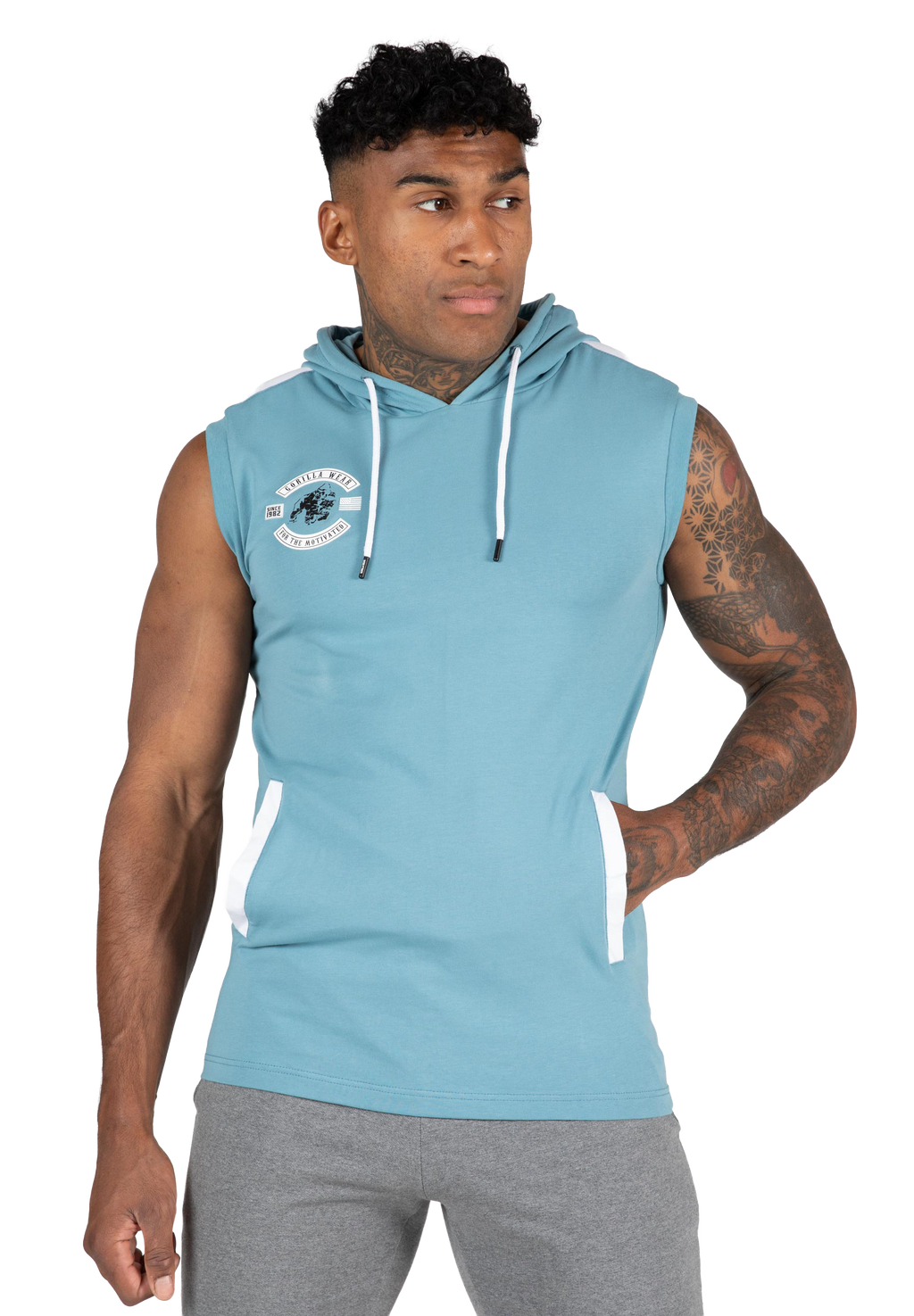 Oswego S/L Hooded T-shirt - Blue