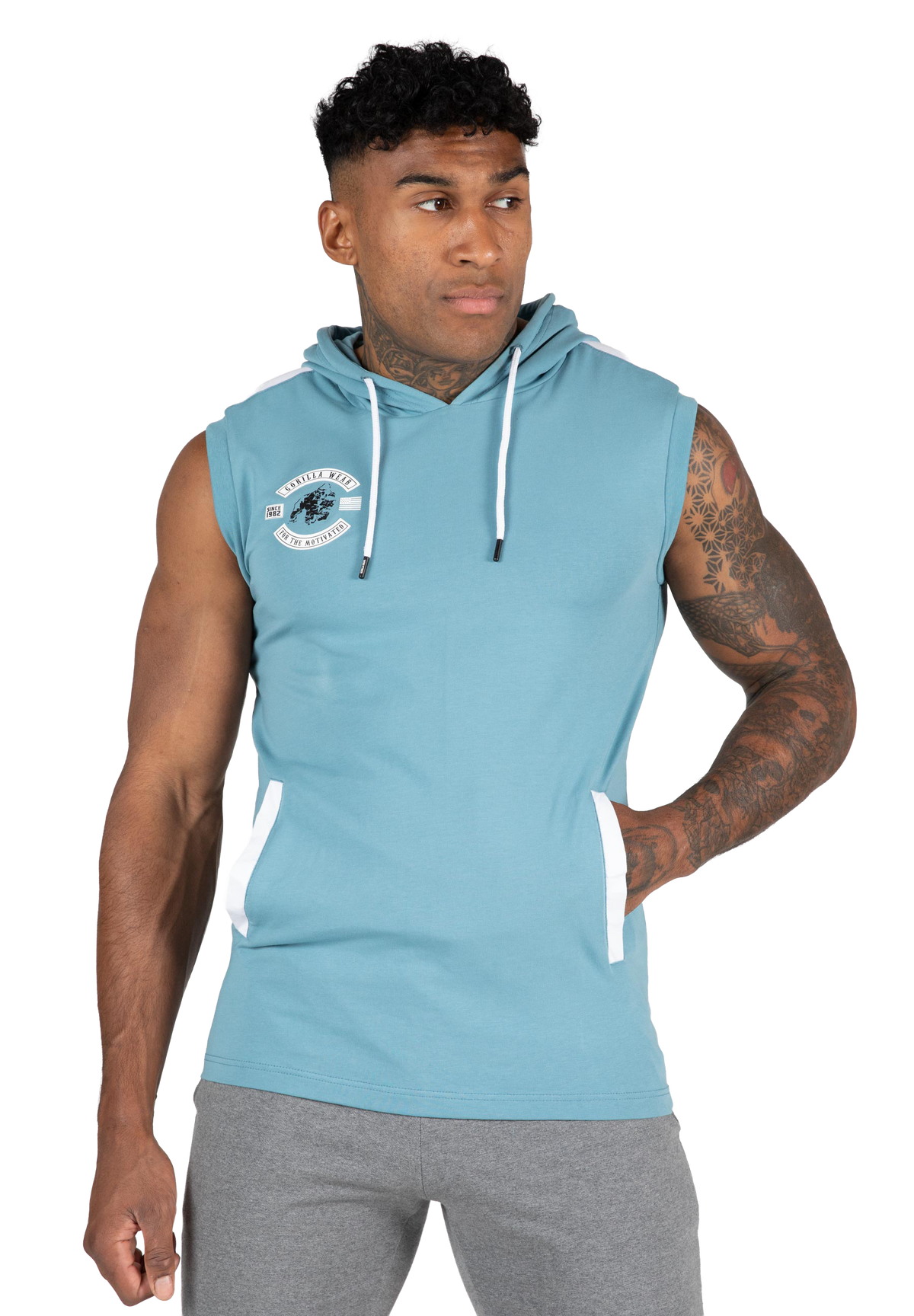 Oswego S/L Hooded T-shirt - Blue
