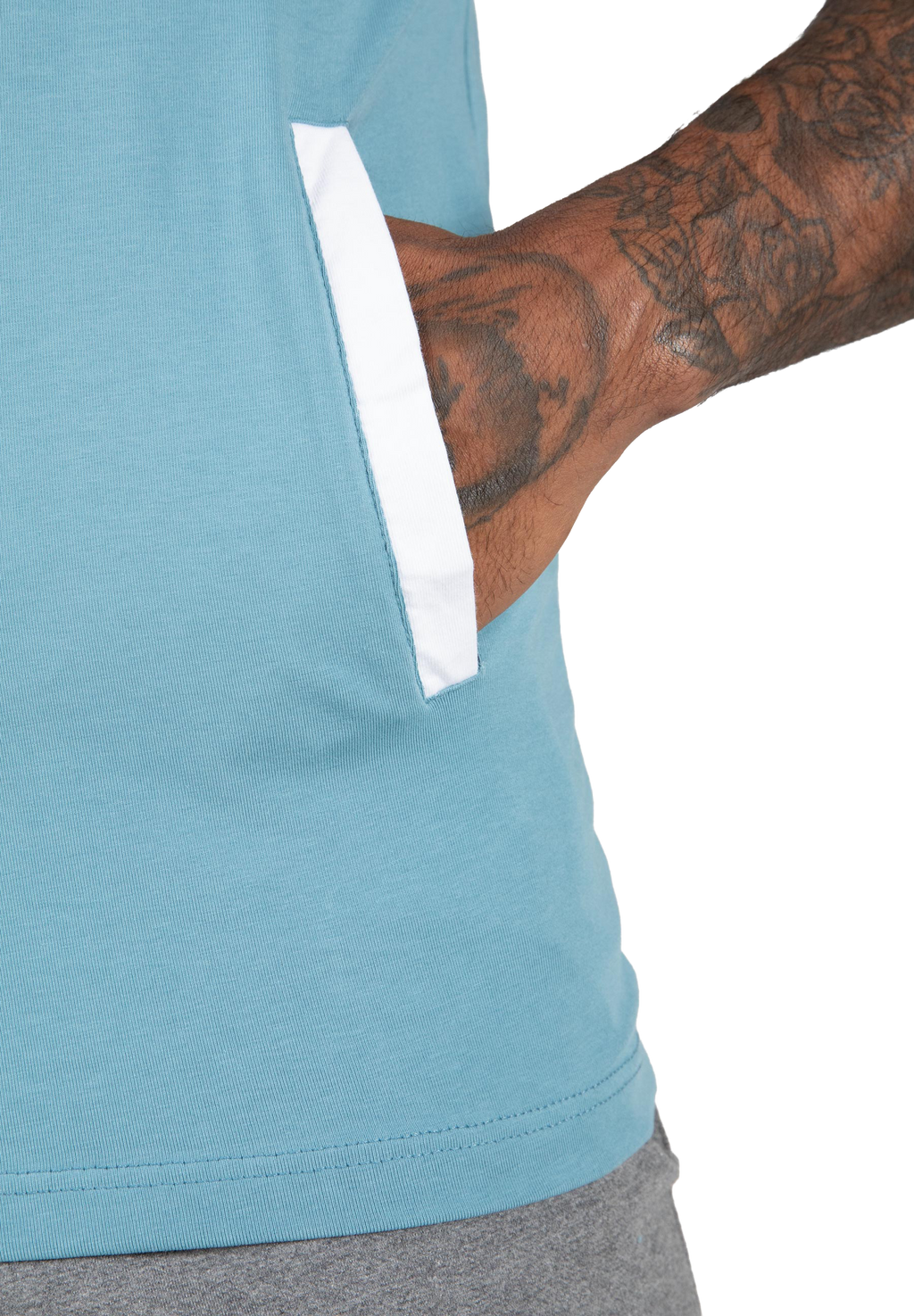 Oswego S/L Hooded T-shirt - Blue