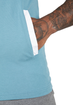 Oswego S/L Hooded T-shirt - Blue