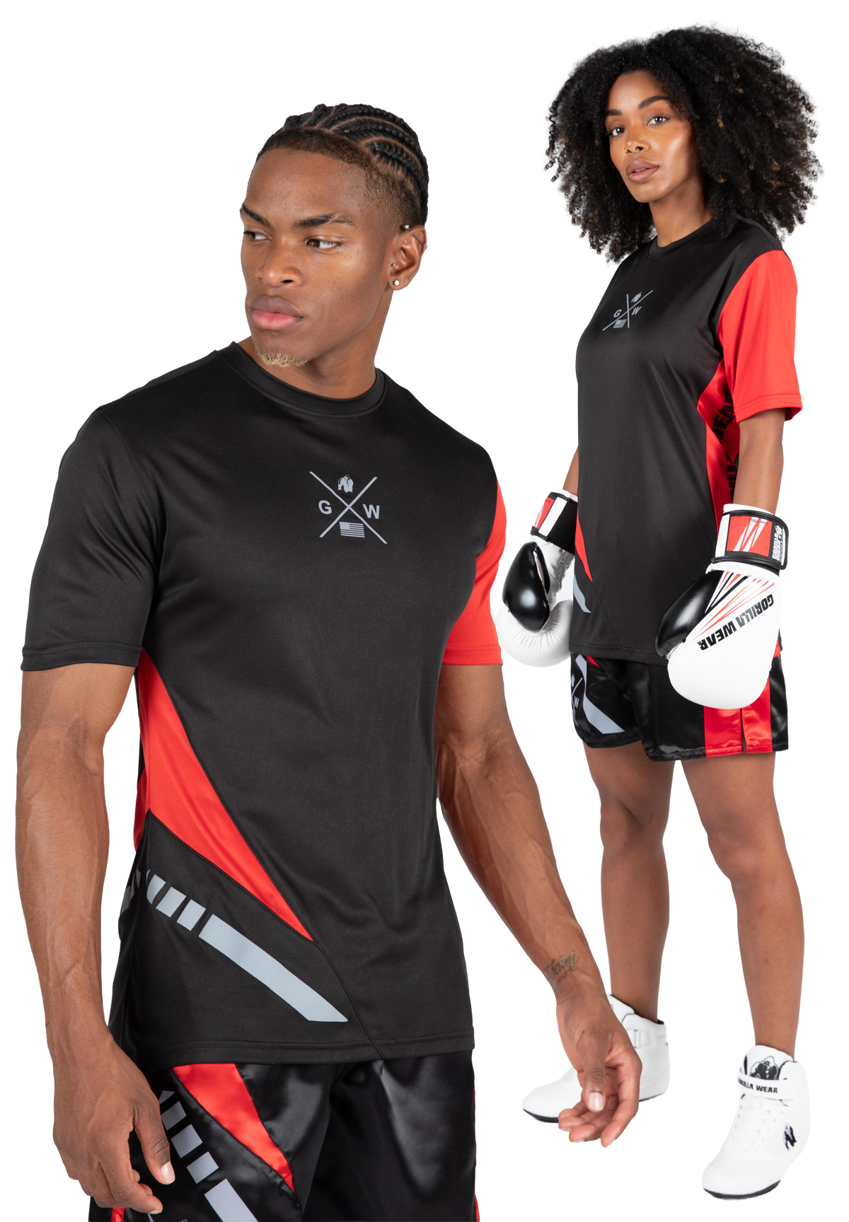 Hornell T-Shirt - Black/Red - Unisex