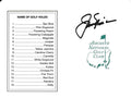 Jack Nicklaus Masters Signed/Autographed Augusta Score Card PSA/DNA 165475