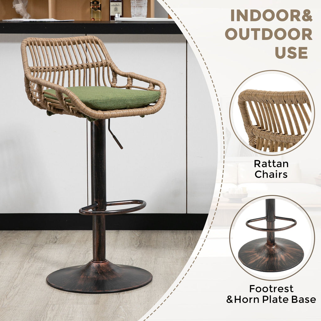 Modern Swivel Bar Stools Adjustable Counter Chairs