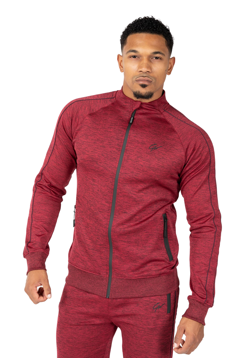 Wenden Track Jacket - Burgundy Red