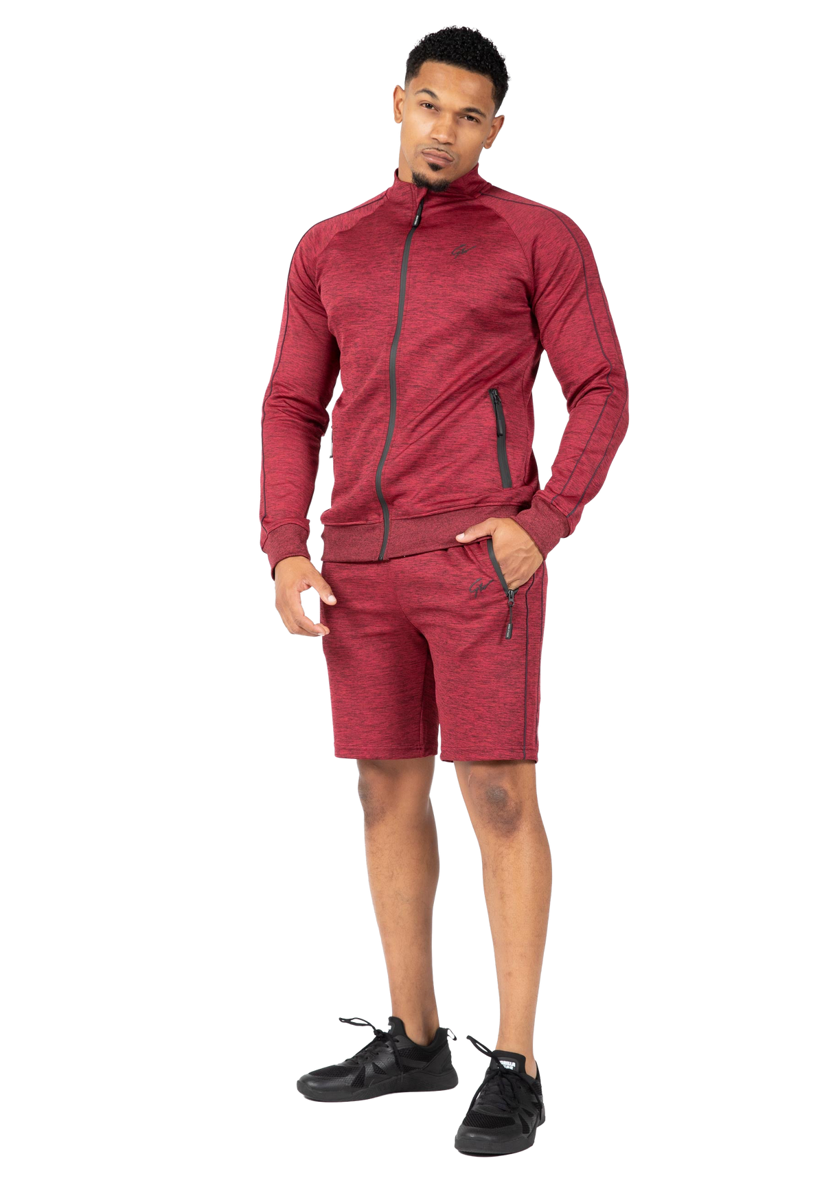 Wenden Track Jacket - Burgundy Red