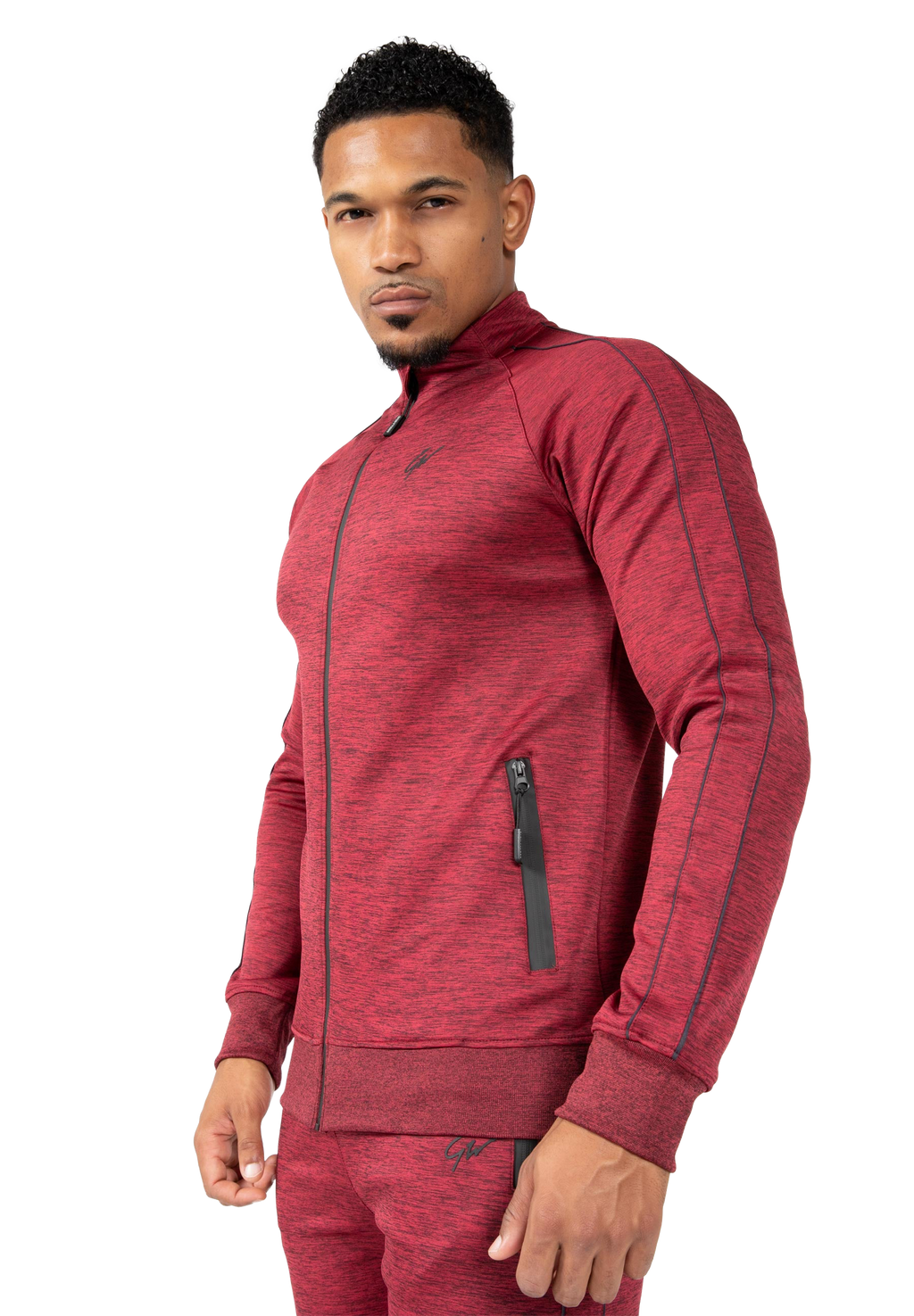 Wenden Track Jacket - Burgundy Red