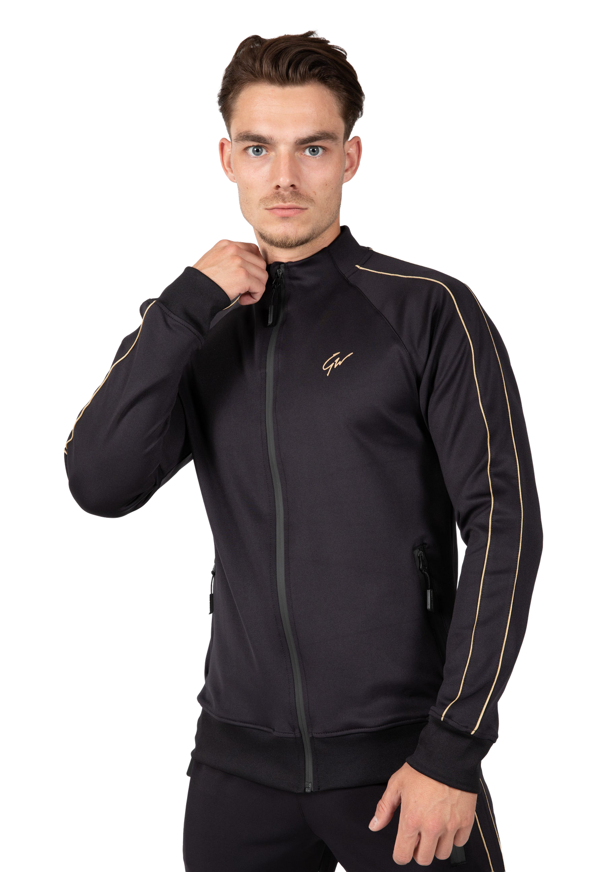 Wenden Track Jacket - Black/Gold