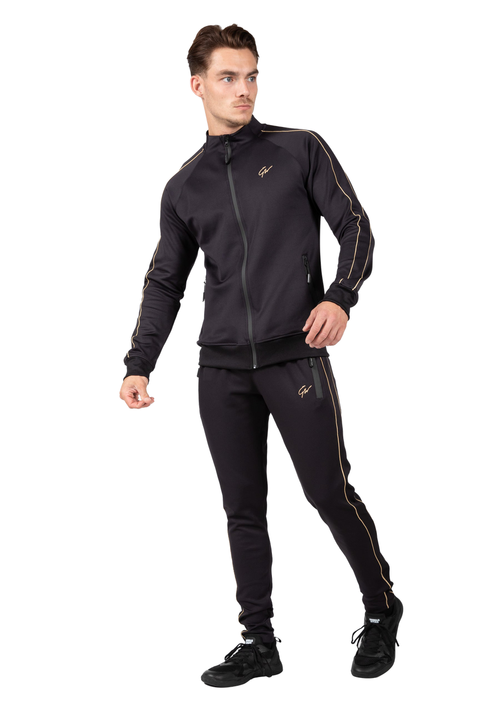 Wenden Track Jacket - Black/Gold