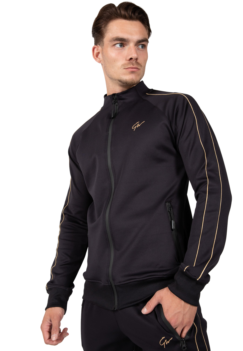 Wenden Track Jacket - Black/Gold