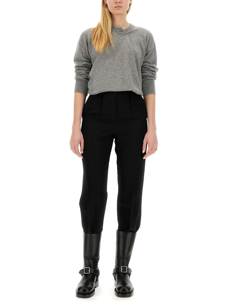 Burberry Women Cashmere Sweater With Kilt Pin