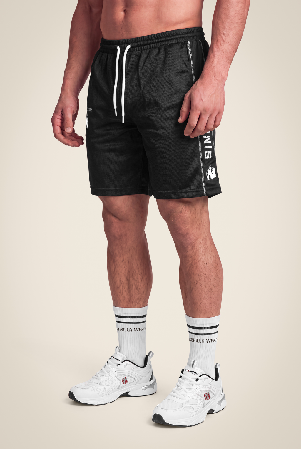 Functional Mesh Shorts - Black/White