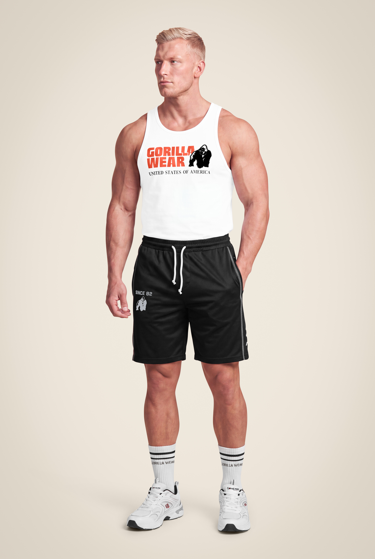 Functional Mesh Shorts - Black/White